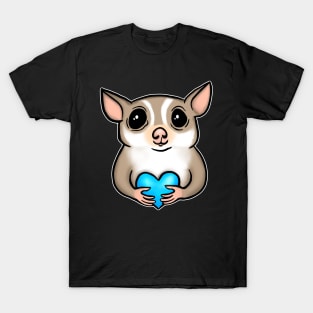 Sugar Glider Blue Heart for Sugar Glider Lovers T-Shirt